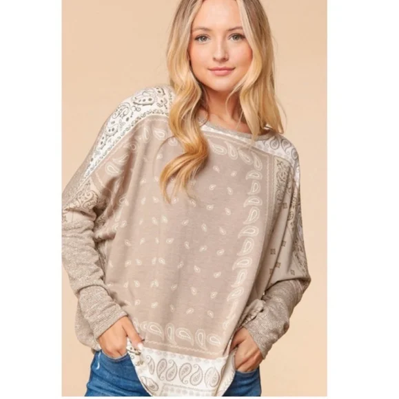 Paisley patchwork dolman top - Picture 5 of 8